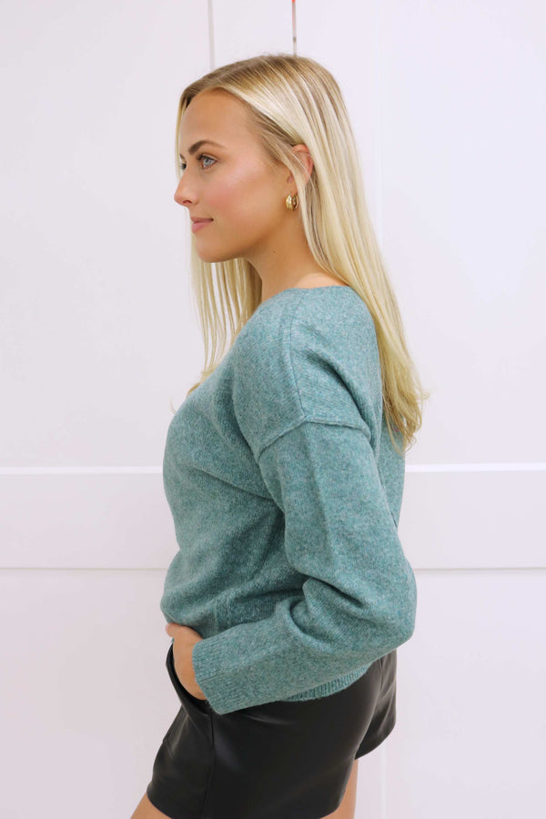 Everyday Pullover Sweater, Calypso Green