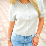 Isla Solid Cardi, Mineral Grey