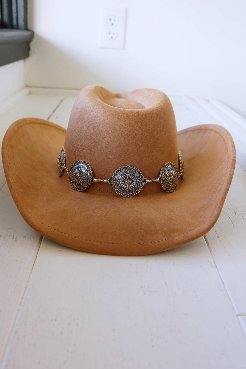 Out For The Weekend Silver Accent Hat, Cognac