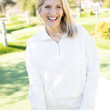 Downtown Half Zip Sweatshirt, Cloud