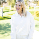 Downtown Half Zip Sweatshirt, Cloud