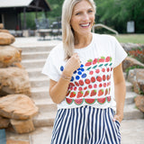 Fruit USA Flag Tee, White