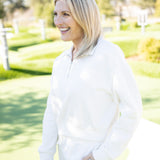 Downtown Half Zip Sweatshirt, Cloud