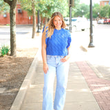 Miranda Sweater Vest, Cobalt