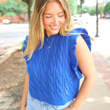 Miranda Sweater Vest, Cobalt