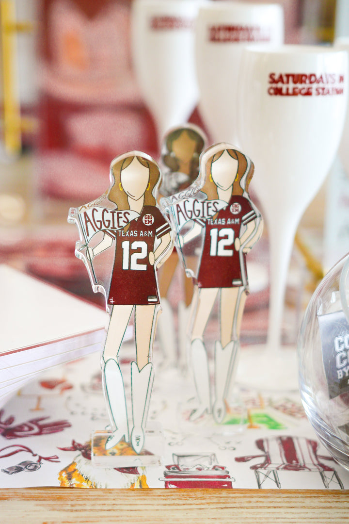 Texas A&M Girls Acrylic Block Shelfie