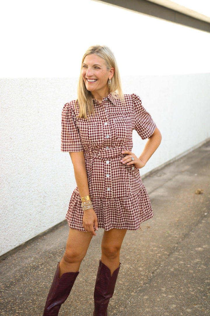 The Rival Hour Mini Dress, Maroon