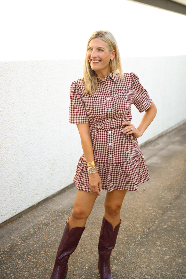 The Rival Hour Mini Dress, Maroon