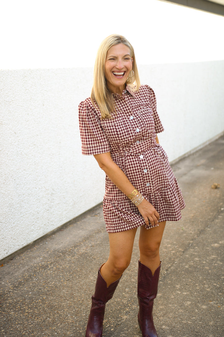 The Rival Hour Mini Dress, Maroon