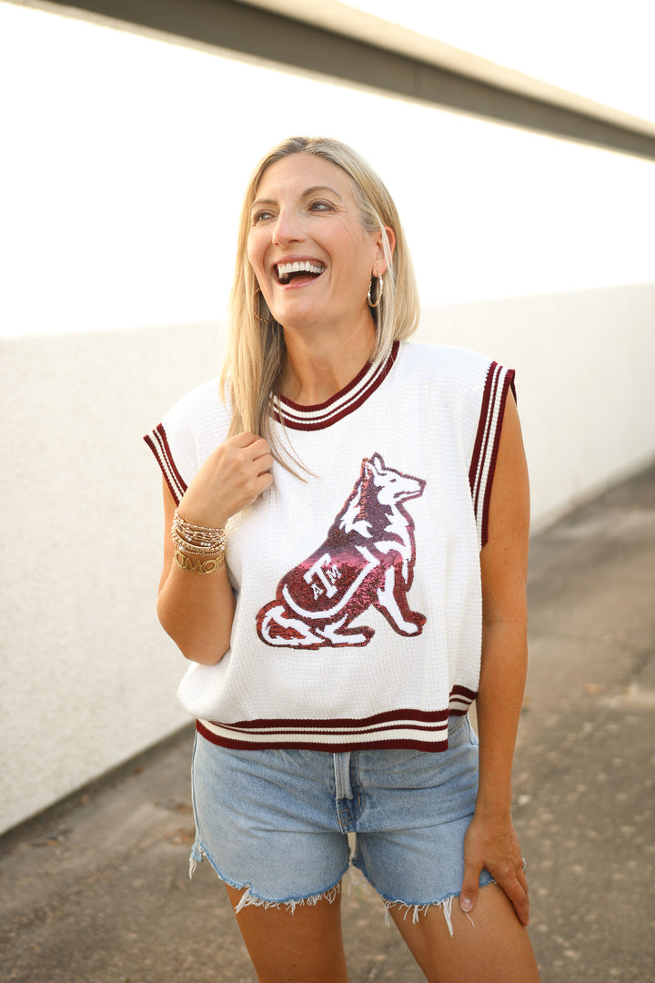 Texas A&M Full Sequin Mascot Tank