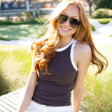 Everyday Motion Tank, Espresso/White