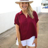 Tailgate Traditions Top, Maroon