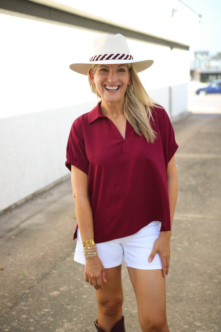 Tailgate Traditions Top, Maroon