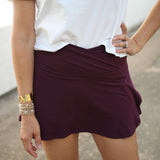 Get Your Move On Crossover Skort, Maroon