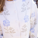Early Blue Bloom Cardigan, Blue