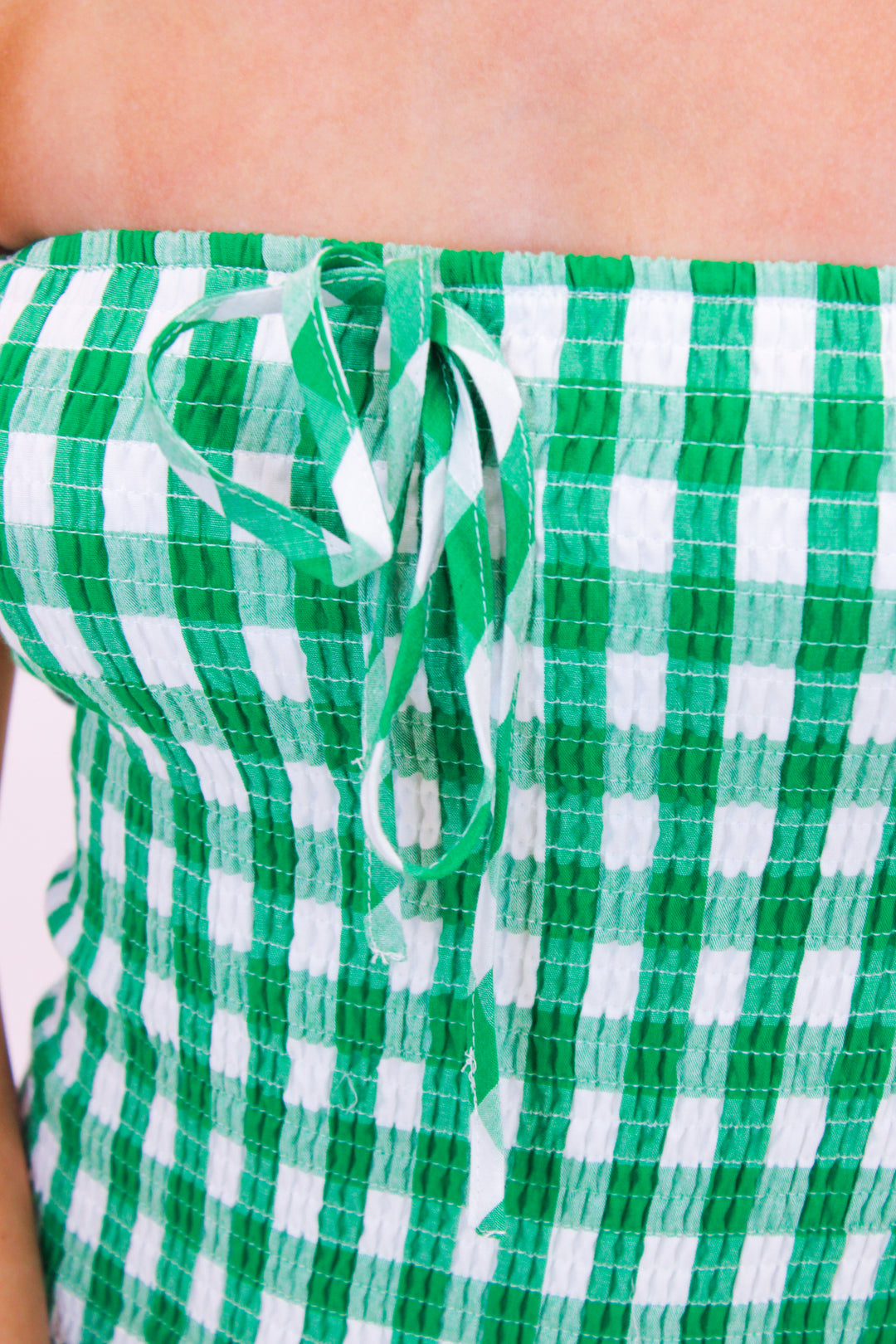 Gingham Picnic Dress, Green