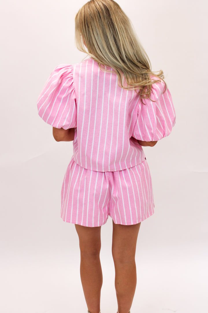 Cotton Candy Stripes Set, Candy Pink