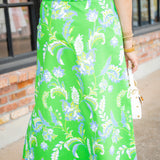 Jeanette Skirt, Feathered Floral Grass