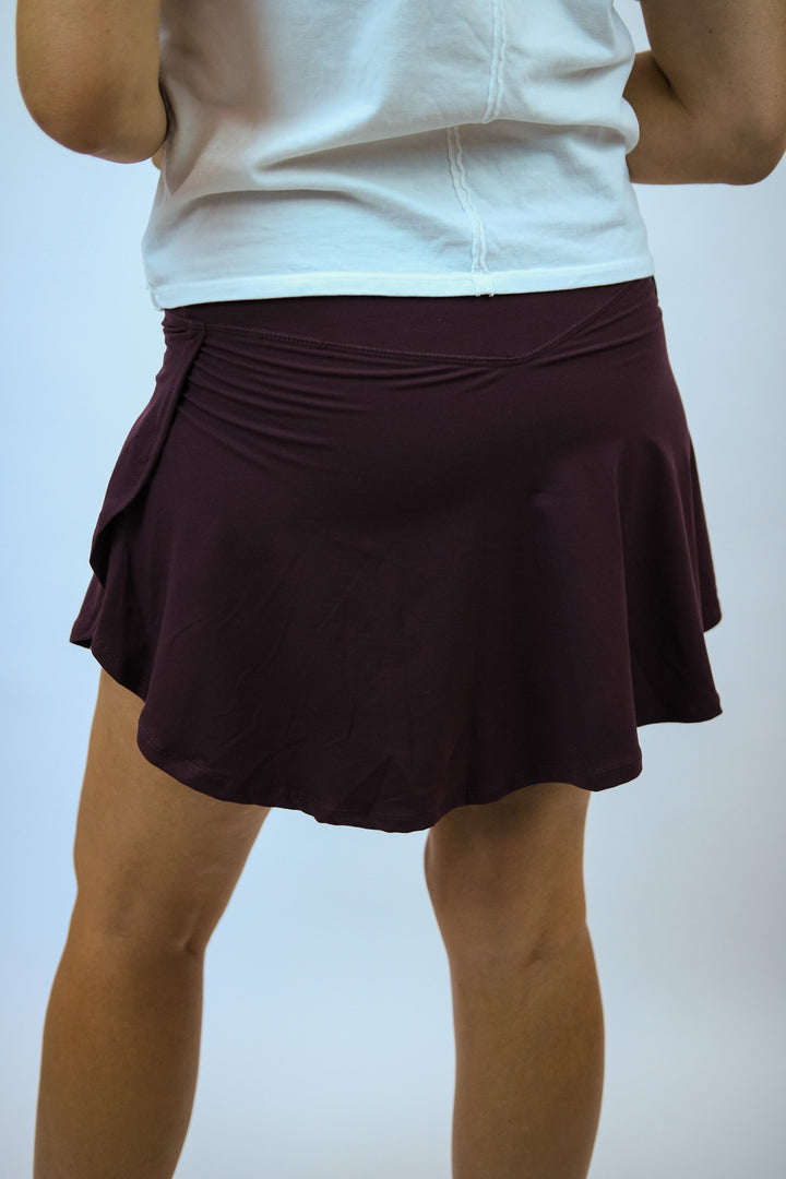 Get Your Move On Crossover Skort, Maroon