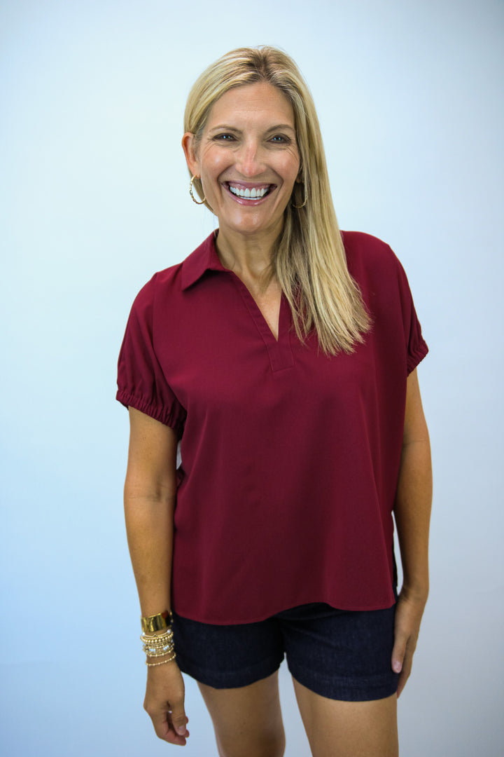 Tailgate Traditions Top, Maroon