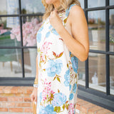 Full Bloom Mini Dress, Natural/Multi