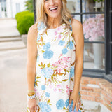 Full Bloom Mini Dress, Natural/Multi