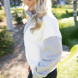 Timeless Colorblock Pullover, Heather Grey Combo