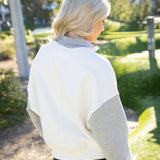 Timeless Colorblock Pullover, Heather Grey Combo