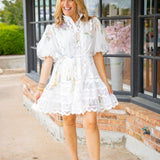Softly Said Mini Dress, White