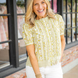 Garden Daydream Top, Green Multi