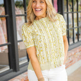 Garden Daydream Top, Green Multi