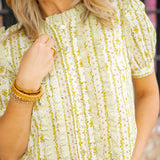 Garden Daydream Top, Green Multi