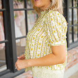 Garden Daydream Top, Green Multi