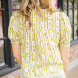 Garden Daydream Top, Green Multi