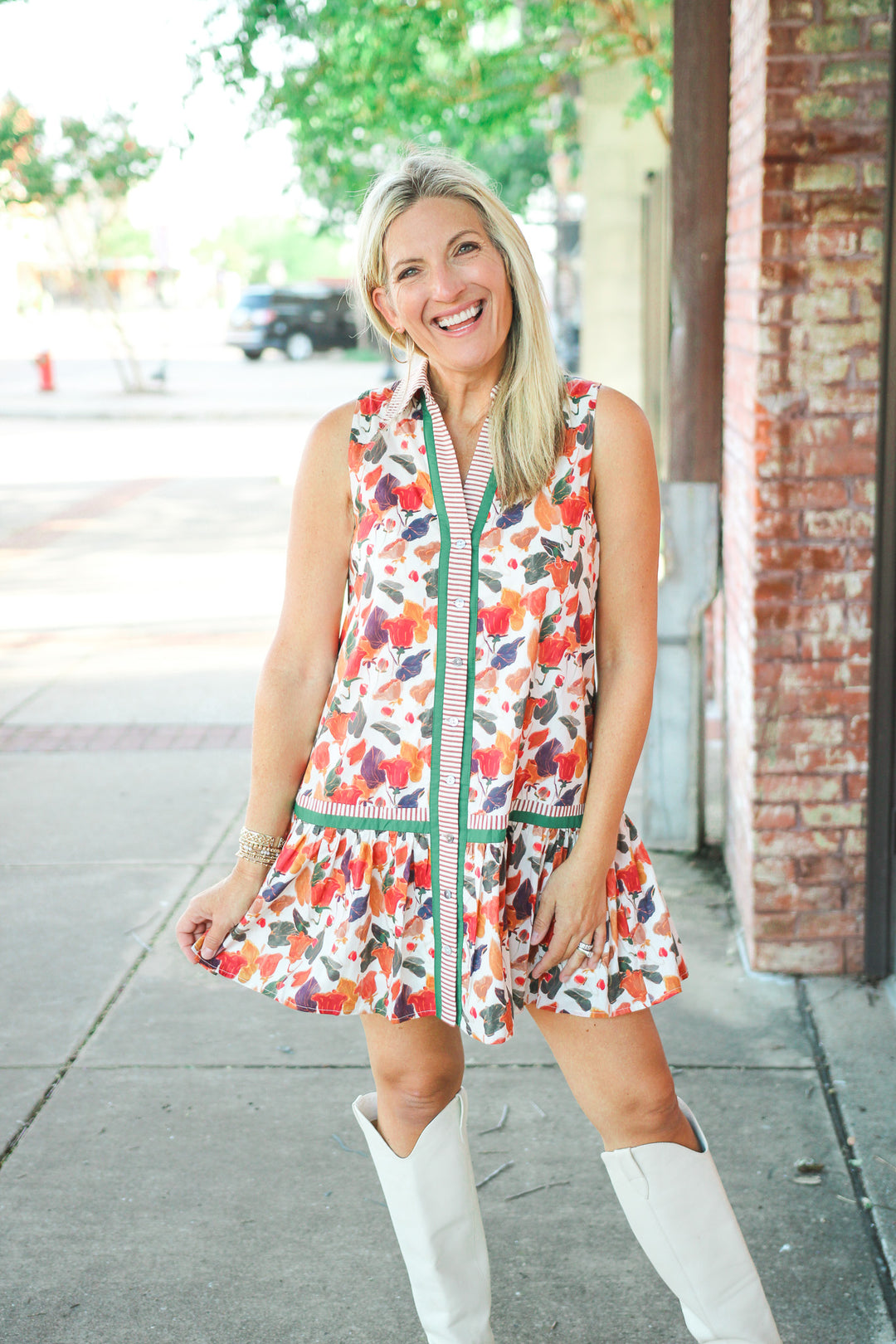 Front Porch Feelings Dress, Pumpkin
