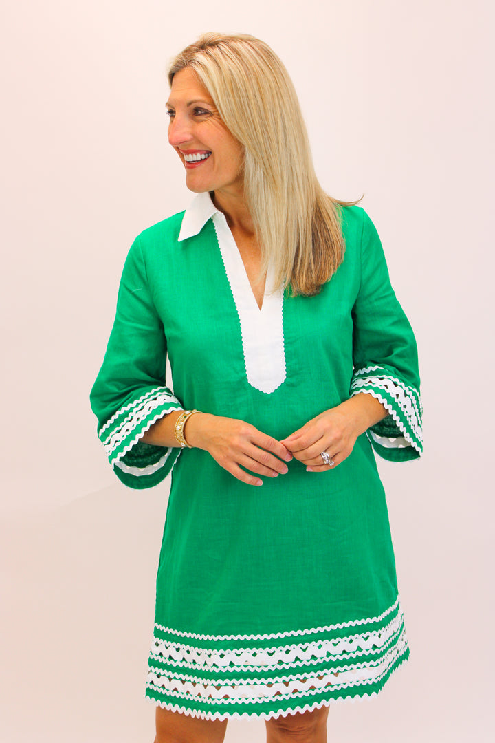 Emerald Trace Dress, Green
