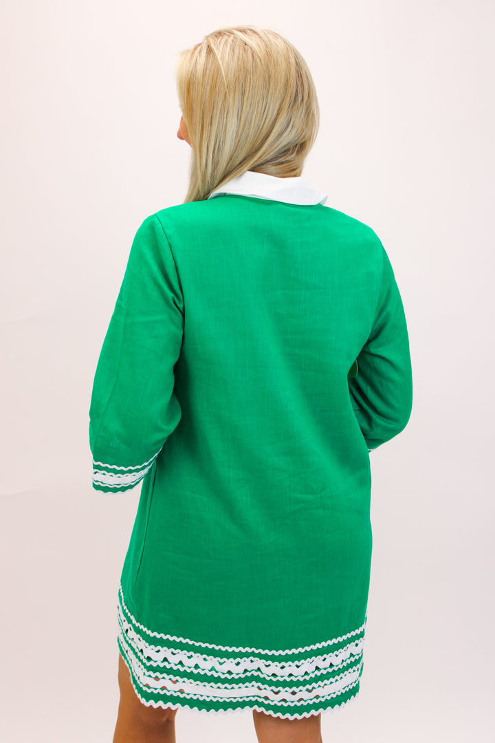 Emerald Trace Dress, Green