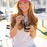 Select Striped Tank, Natural Heather