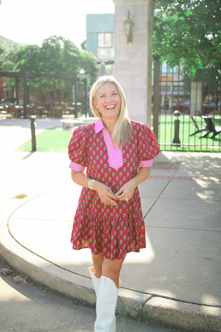 Fallin' In Love Dress, Maroon