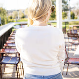 Love Notes Sweater, White/Red