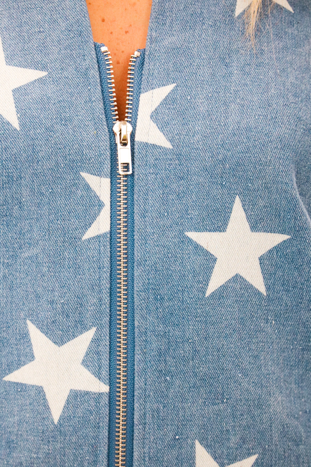 Seeing Stars Romper, Denim
