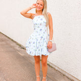 Spring Fling Mini Dress, Light Blue