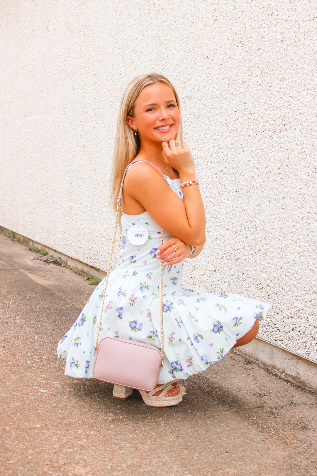 Spring Fling Mini Dress, Light Blue