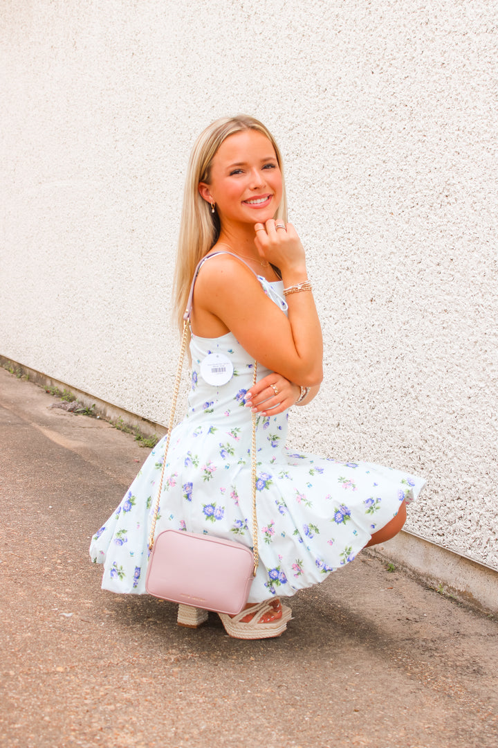 Spring Fling Mini Dress, Light Blue