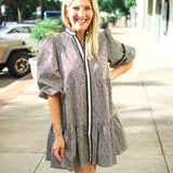Sadie Dress, Black Tonal Monogram
