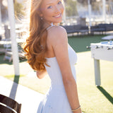 Garrett Rib Pointelle Top, Icicle Blue