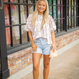 Desert Blush Top, Pink Khaki