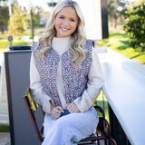 '90s Garden Puffer Vest, Charcoal/Multi Floral