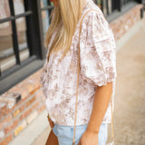 Desert Blush Top, Pink Khaki