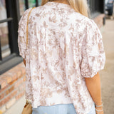 Desert Blush Top, Pink Khaki